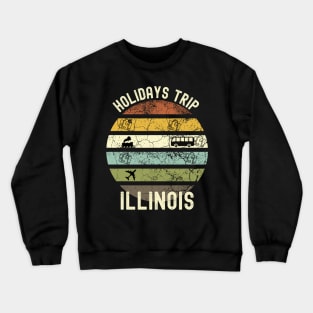 Holidays Trip To Illinois, Family Trip To Illinois, Road Trip to Illinois, Family Reunion in Illinois, Holidays in Illinois, Vacation in Crewneck Sweatshirt